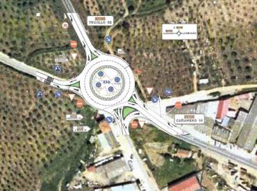 futura rotonda del palomar cuya ejecución será realizada por una empresa de Villanueva.
