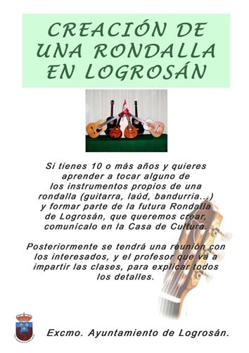 rondalla Cartel anunciador