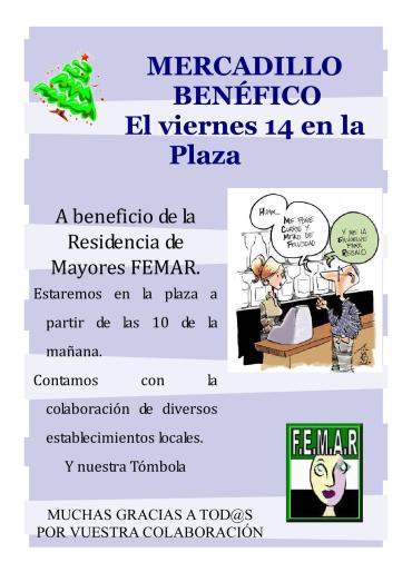 cartel mercadillo navidad