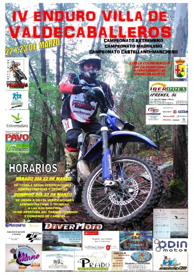 Cartel Enduro Valdecaballeros 2014