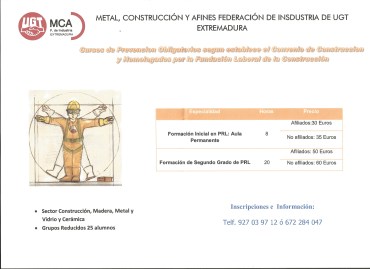 curso UGT de riesgos laborales