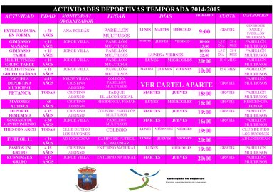 Microsoft Word - Cartel actividades 2014-2015