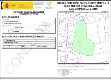 Datos catastrales de la "Plaza Chica"