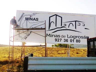 cartel gran panel Minas de Logrosán