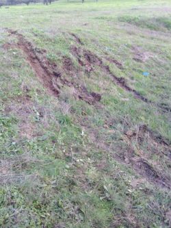 Huellas del accidente FOTO: lector anónimo