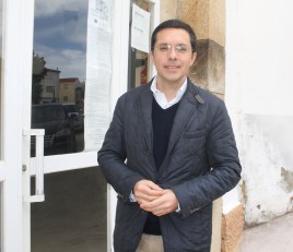 Saturnino Corchero, Director General de Administración Local  Justicia e interior, ayer en Logrosán