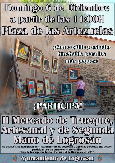 Cartel Mercado Segunda Mano Logrosán